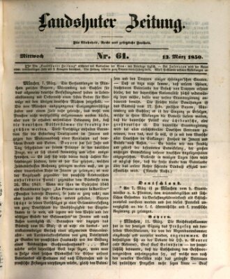 Landshuter Zeitung Mittwoch 13. März 1850