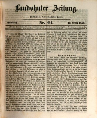 Landshuter Zeitung Samstag 16. März 1850