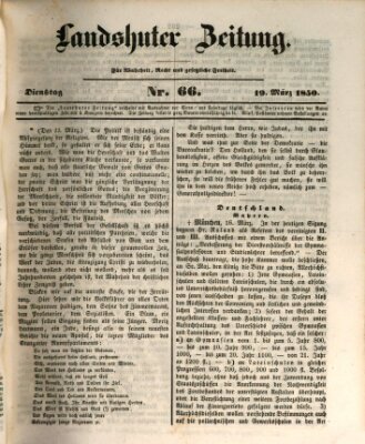 Landshuter Zeitung Dienstag 19. März 1850