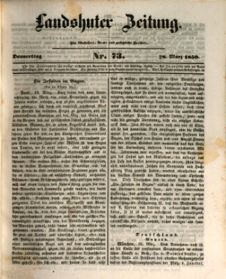 Landshuter Zeitung Donnerstag 28. März 1850