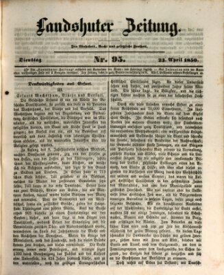 Landshuter Zeitung Dienstag 23. April 1850