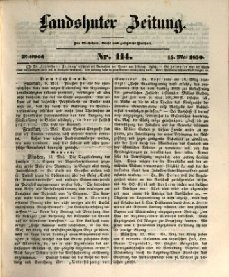 Landshuter Zeitung Mittwoch 15. Mai 1850