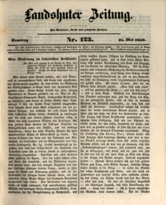 Landshuter Zeitung Samstag 25. Mai 1850