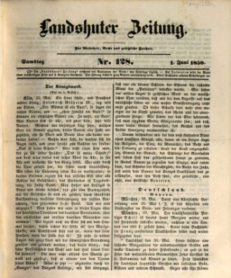 Landshuter Zeitung Samstag 1. Juni 1850