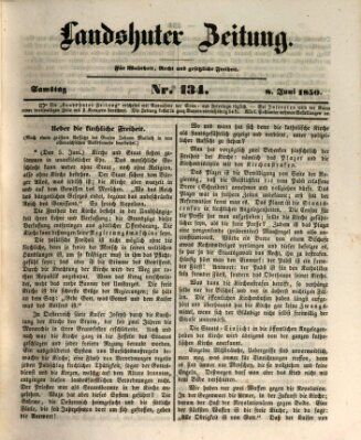 Landshuter Zeitung Samstag 8. Juni 1850