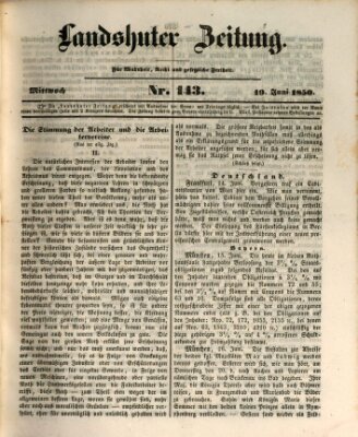 Landshuter Zeitung Mittwoch 19. Juni 1850