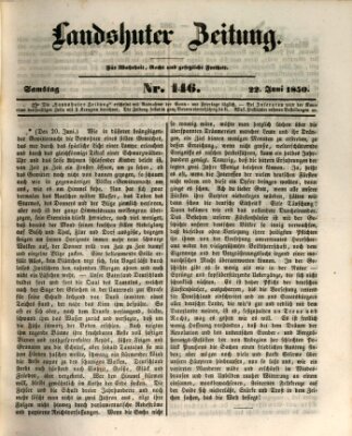 Landshuter Zeitung Samstag 22. Juni 1850