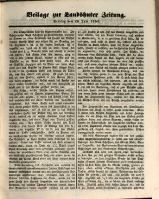 Landshuter Zeitung Freitag 28. Juni 1850