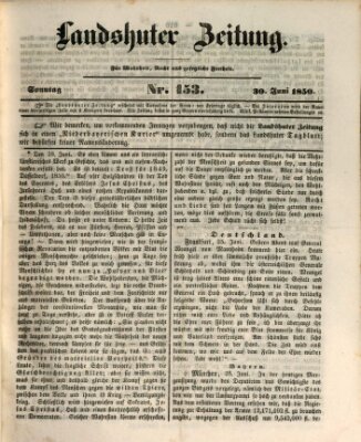 Landshuter Zeitung Sonntag 30. Juni 1850