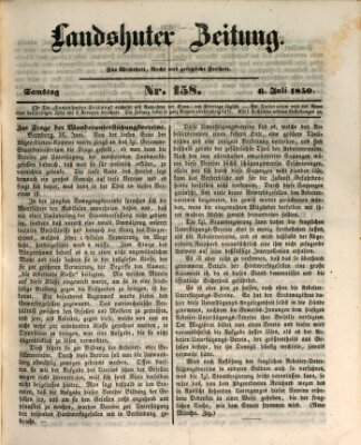 Landshuter Zeitung Samstag 6. Juli 1850