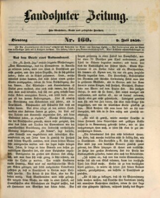 Landshuter Zeitung Dienstag 9. Juli 1850