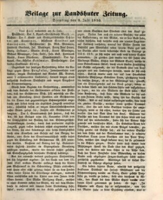 Landshuter Zeitung Dienstag 9. Juli 1850