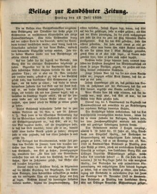 Landshuter Zeitung Freitag 12. Juli 1850