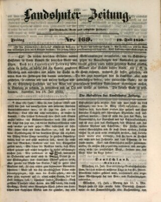 Landshuter Zeitung Freitag 19. Juli 1850