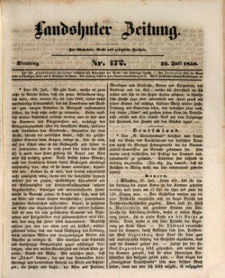 Landshuter Zeitung Dienstag 23. Juli 1850