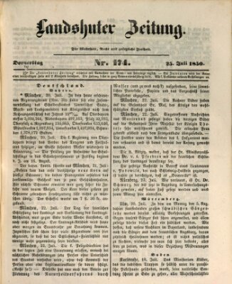 Landshuter Zeitung Donnerstag 25. Juli 1850