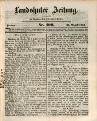 Landshuter Zeitung Freitag 23. August 1850