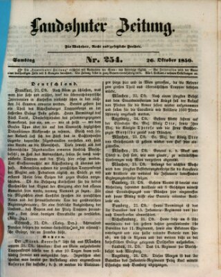 Landshuter Zeitung Samstag 26. Oktober 1850