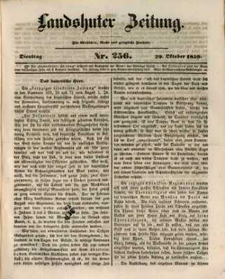 Landshuter Zeitung Dienstag 29. Oktober 1850