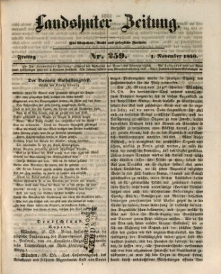 Landshuter Zeitung Freitag 1. November 1850