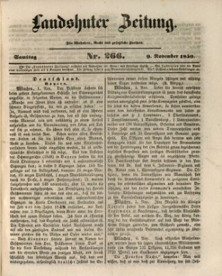 Landshuter Zeitung Samstag 9. November 1850