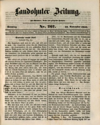 Landshuter Zeitung Sonntag 10. November 1850