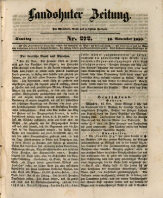 Landshuter Zeitung Samstag 16. November 1850