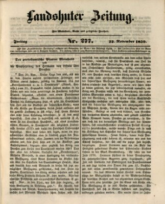 Landshuter Zeitung Freitag 22. November 1850