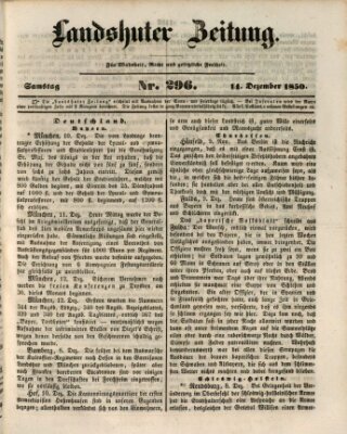 Landshuter Zeitung Samstag 14. Dezember 1850