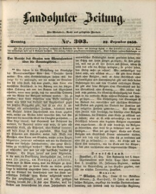 Landshuter Zeitung Sonntag 22. Dezember 1850