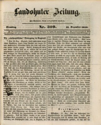 Landshuter Zeitung Dienstag 31. Dezember 1850