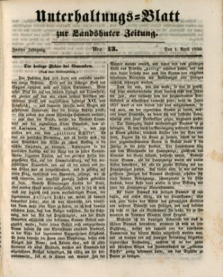 Landshuter Zeitung Montag 1. April 1850