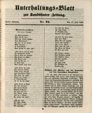 Landshuter Zeitung Montag 17. Juni 1850