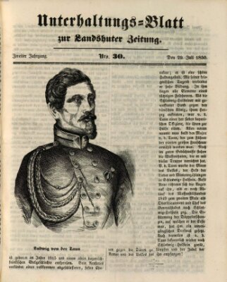 Landshuter Zeitung Montag 29. Juli 1850