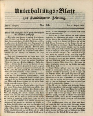 Landshuter Zeitung Montag 5. August 1850