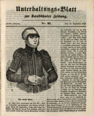 Landshuter Zeitung Montag 16. September 1850