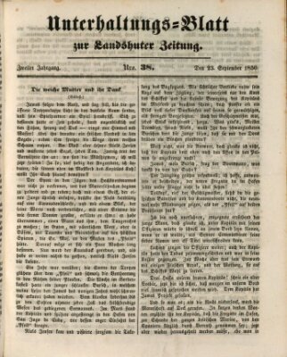 Landshuter Zeitung Montag 23. September 1850