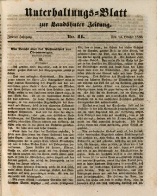 Landshuter Zeitung Montag 14. Oktober 1850