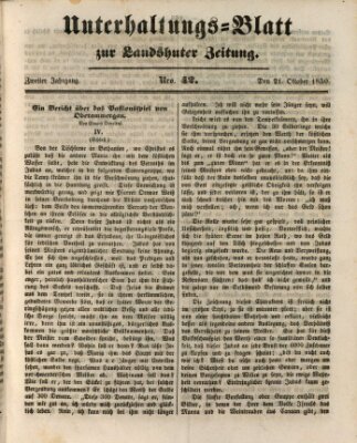 Landshuter Zeitung Montag 21. Oktober 1850