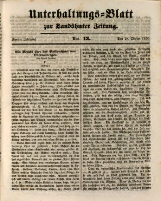 Landshuter Zeitung Montag 28. Oktober 1850