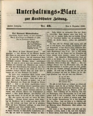 Landshuter Zeitung Montag 9. Dezember 1850