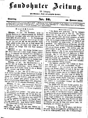 Landshuter Zeitung Samstag 18. Januar 1851