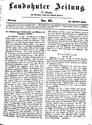 Landshuter Zeitung Sonntag 19. Januar 1851