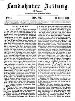 Landshuter Zeitung Freitag 31. Januar 1851