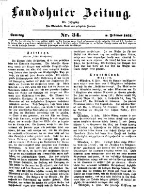 Landshuter Zeitung Samstag 8. Februar 1851