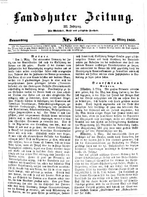 Landshuter Zeitung Donnerstag 6. März 1851