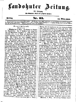 Landshuter Zeitung Freitag 14. März 1851