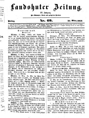 Landshuter Zeitung Freitag 21. März 1851