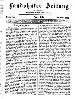 Landshuter Zeitung Donnerstag 27. März 1851