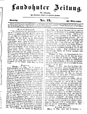 Landshuter Zeitung Sonntag 30. März 1851